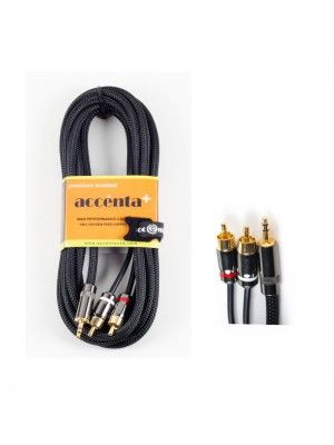 ACC2406  CABLE PARA AUDIO 3.5MM STEREO - 2 RCA  6 FT. / 1.8 M.   ACCENTA