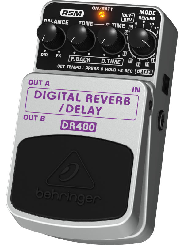 DR400 DIGITAL REVERB / DELAY PEDAL PARA GUITARRA BEHRINGER