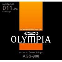 AGS-900   SET DE CUERDAS PARA GUITARRA ACUSTICA 80/20 BRONZE, EXTRA LIGHT 11-50   OLYMPIA